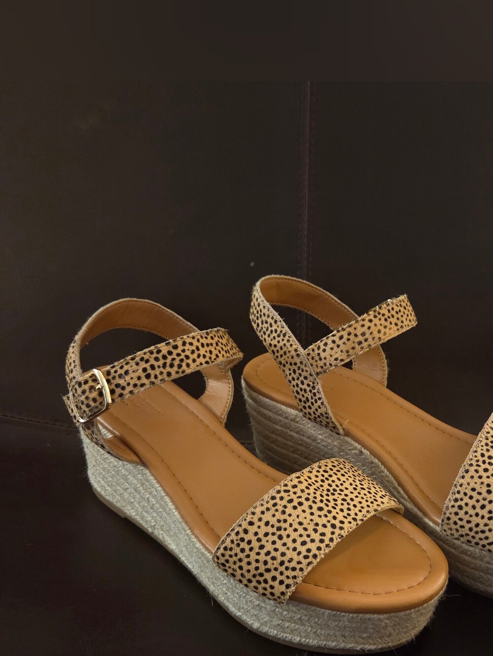Women’s J. Crew Leopard Print Calf Hair Platform Espadrilles